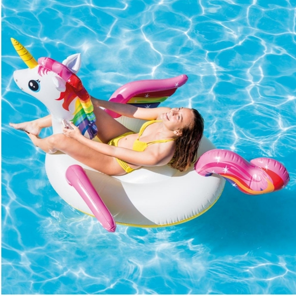 UNICORN RAINBOW inflatable Ride On Float by Intex NWT